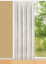 Flammgarn-Vorhang mit Automatikfaltenband CREME