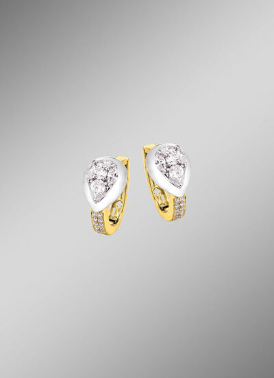 Creolen mit Brillanten und Diamanten 