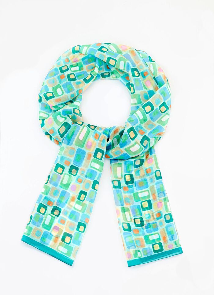 Schal mit geometrischem Dessin 