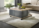 Topaktueller Couchtisch mit Schubladen ANTHRAZIT-ARTISAN EICHE