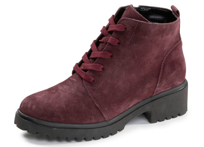 Waldläufer, bequeme Damen-Stiefeletten, Winterschuhe, Weite H, mit herausnehmbarem Fußbett BORDEAUX