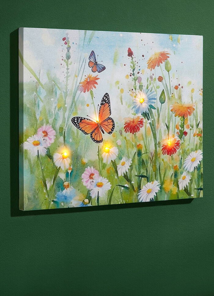 LED-Leinwandbild auf Holzrahmen, 