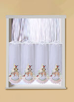 Kurzvorhang aus echter Plauener Spitze mit Stangendurchzug 