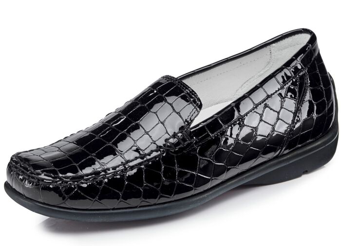 Waldl&auml;ufer, stilvolle Damen-Slipper, Weite H, mit herausnehmbarem Fussbett 