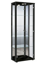 Vitrine, 2-türig, mit LED-Beleuchtung SCHWARZ