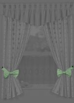 Dekorative Schleifen-Raffhalter, 2er-Pack GR&Uuml;N