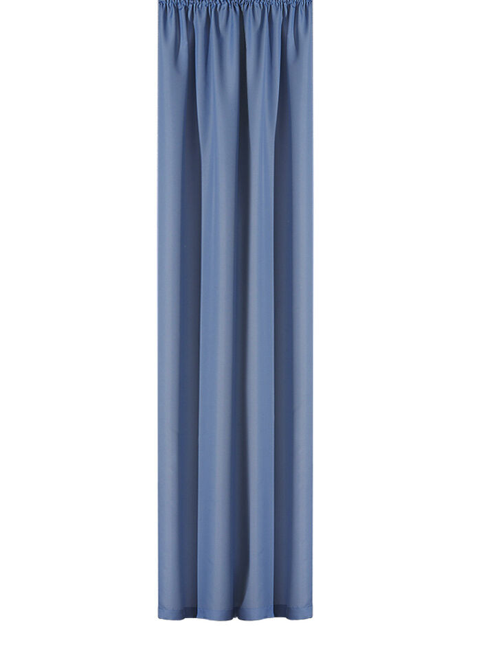 Übergardine mit Universalschienenband BLAU