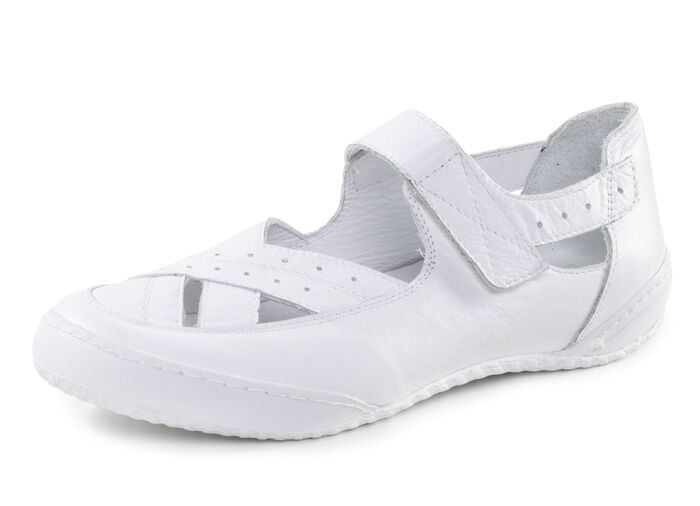 ELENA EDEN Slipper aus weichem Nappaleder WEISS