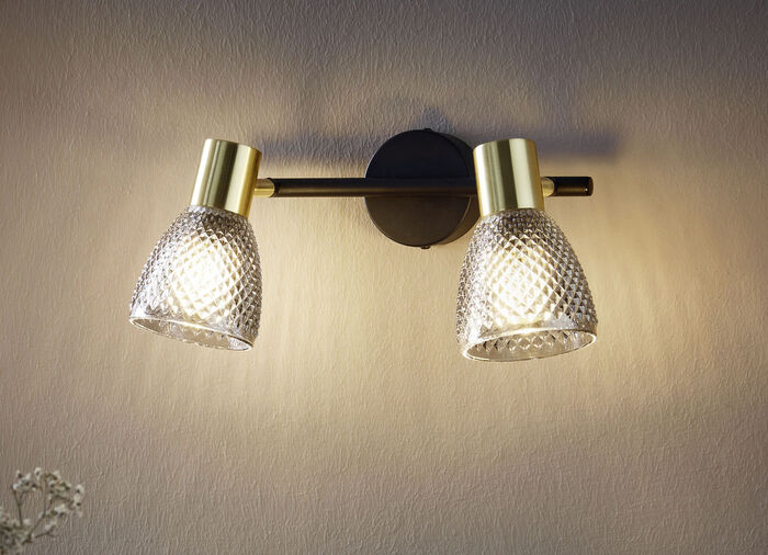 Deckenlampe, auch Wandbefestigung möglich SCHWARZ-GOLD