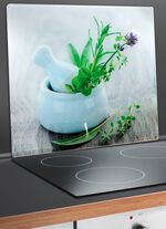 &laquo;Wenko&raquo; Wandblende aus Glas Motiv Kr&auml;utergarten 