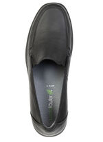 Waldläufer, bequeme Damen-Slipper, Weite H, mit herausnehmbarem Fussbett SCHWARZ