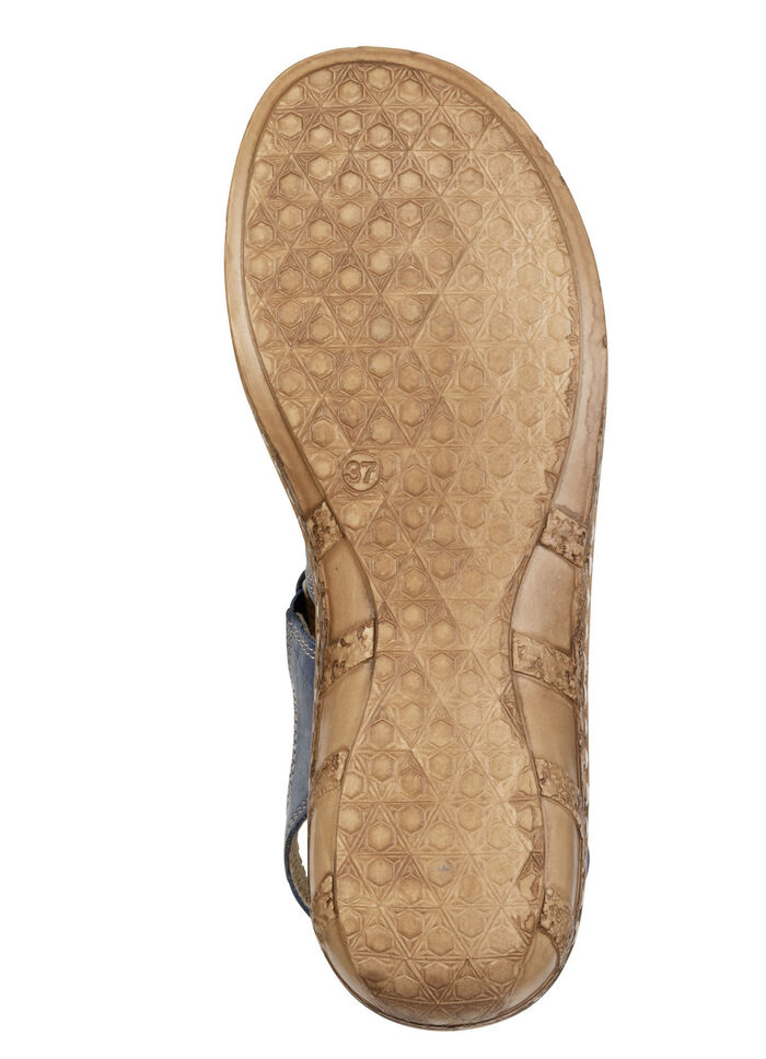 ELENA EDEN, klassische Damen-Sandalen, Weite G, mit Klettverschluss BLAU