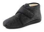 Textil-Stiefelette mit dezentem Fischgrat-Muster ANTHRAZIT