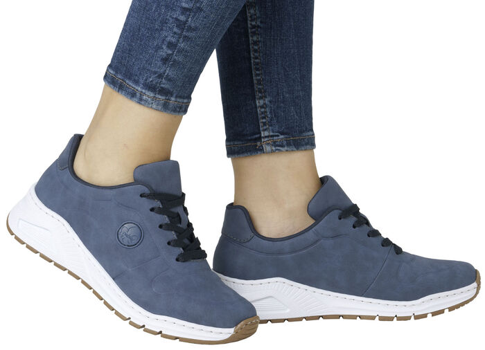Rieker Schnür-Sneaker mit Wechselfussbett JEANS