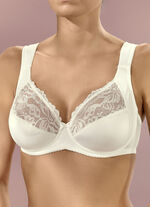 Viania Zweierpack Bügel-BH mit Elastikspitze 1X SCHWARZ, 1X SEKT