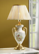 Tischlampe mit echter Blattgoldauflage 