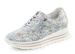 Waldl&auml;ufer Sneaker aus floral bedrucktem Nubukleder 