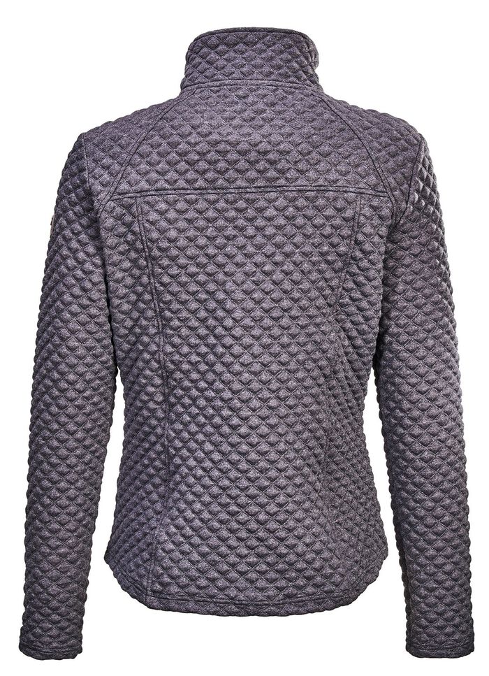 Modische Damen-Stretch-Jacke mit Jaquard-Steppmuster GRAFIT