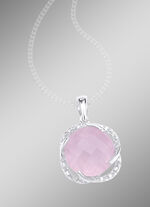 Anh&auml;nger mit Rosenquartz und Weisstopas2 