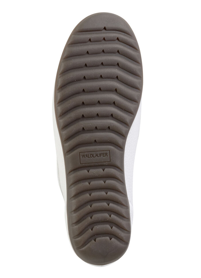 Waldläufer, bequeme Damen-Slipper, Weite H, mit herausnehmbarem Fussbett WEISS