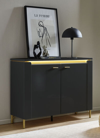 Kommode mit LED-Beleuchtung und Softclose 