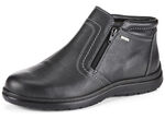 GINO GALANTE, atmungsaktive Herren-Boots, Winterschuhe, mit Reißverschluss SCHWARZ
