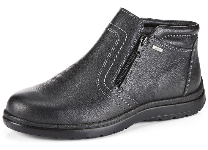 GINO GALANTE, atmungsaktive Herren-Boots, Winterschuhe, mit Reißverschluss SCHWARZ
