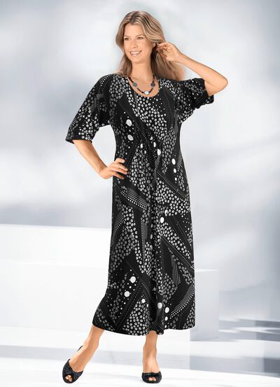 Kaftan mit Pfötchen-Print 