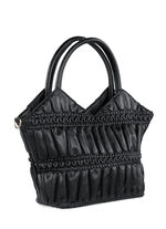 Tasche mit Raffung SCHWARZ