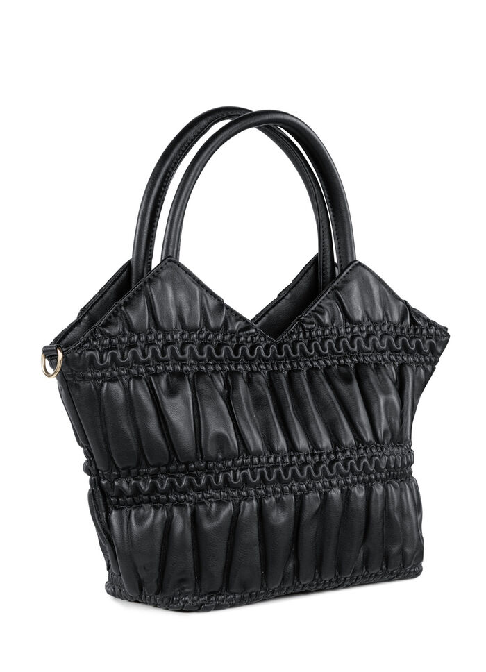 Tasche mit Raffung SCHWARZ
