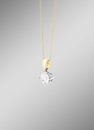 Solit&auml;r-Anh&auml;nger in Bicolor mit Brillant 