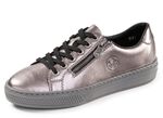 Rieker, modische Damen-Sneaker, mit Reissverschluss ALTSILBER