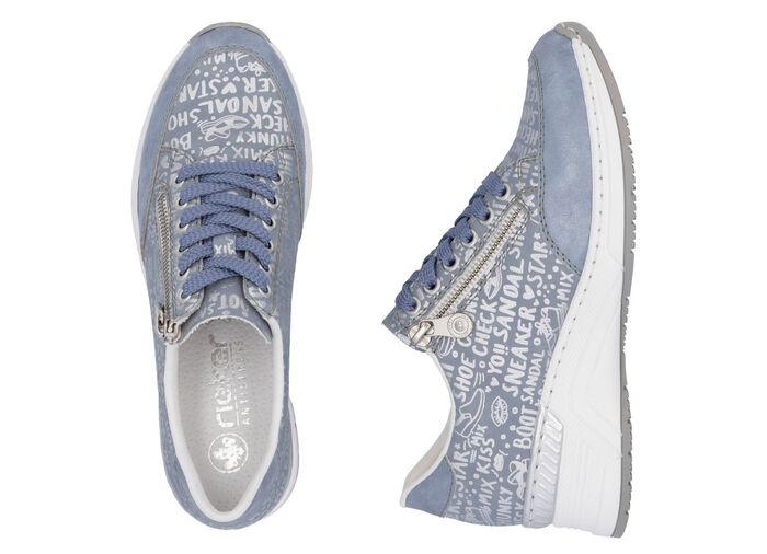 Rieker Schn&uuml;r-Sneaker aus bedrucktem Synthetikmaterial 