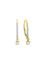 Edle Ohrringe mit 2 Brillanten und 18 Diamanten 