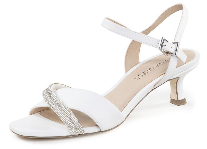 Peter Kaiser Sandalette mit Glitzersteinchen WEISS