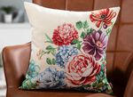 Gobelin-Kissenbezug Blumen mit Reissverschluss MULTICOLOR