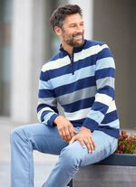 Gestreifter Troyer mit kurzem Reissverschluss 