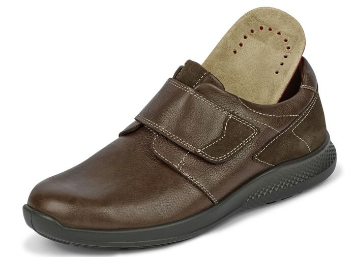 GINO GALANTE, bequeme Herren-Slipper, Weite K, mit herausnehmbarem Fussbett MARONE