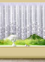 Aparter Bogenvorhang mit Automatikfaltenband 