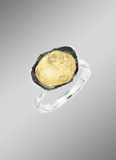 Zauberhafter Damenring in Tricolor 