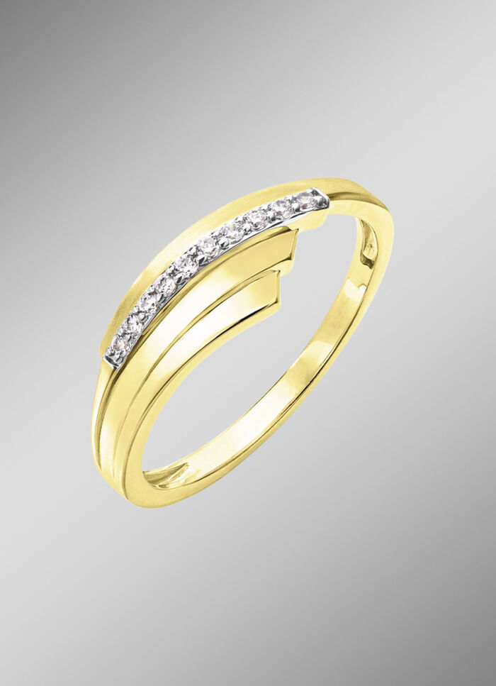 Toller Damenring mit synth. Zirkonia 