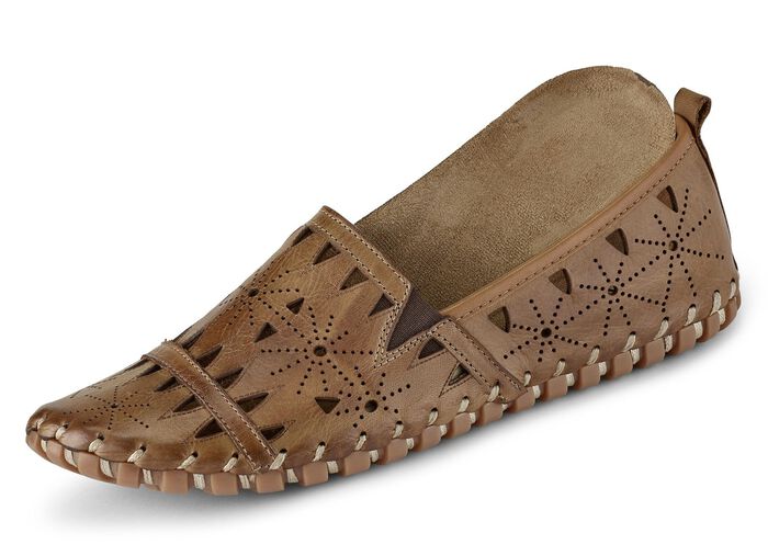 Gemini, sommerliche Damen-Slipper, Weite G, mit herausnehmbarem Fussbett 