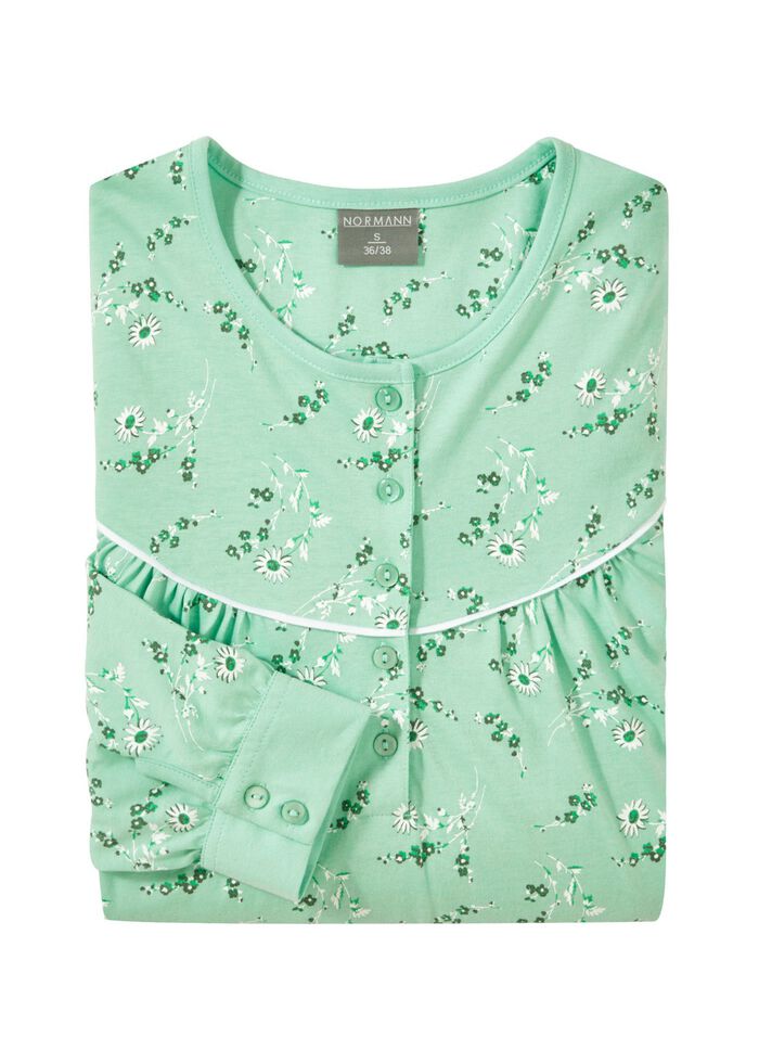 Zweierpack Nachthemden, wadenlang und mit Knopfleiste  