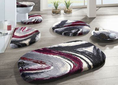 &laquo;GRUND&raquo; Designer-Badgarnitur in verschiedenen Farben BORDEAUX-ANTHRAZIT