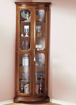 Eckvitrine gro&szlig;, 2-t&uuml;rig NUSSBAUM