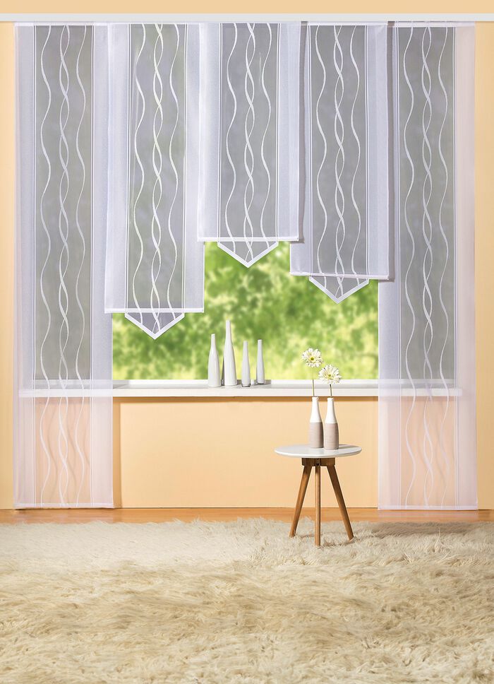 Schiebevorhang &laquo;Welle&raquo; mit geradem Abschluss 