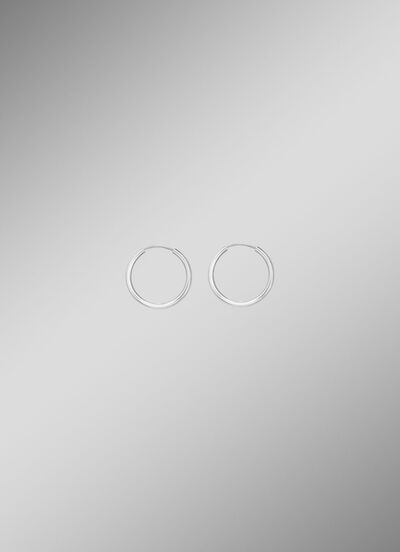 Schicke Creolen in Weissgold 585/- fein 