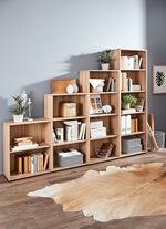 Klassische Regal-Serie mit Kunststofffüssen EICHE SONOMA