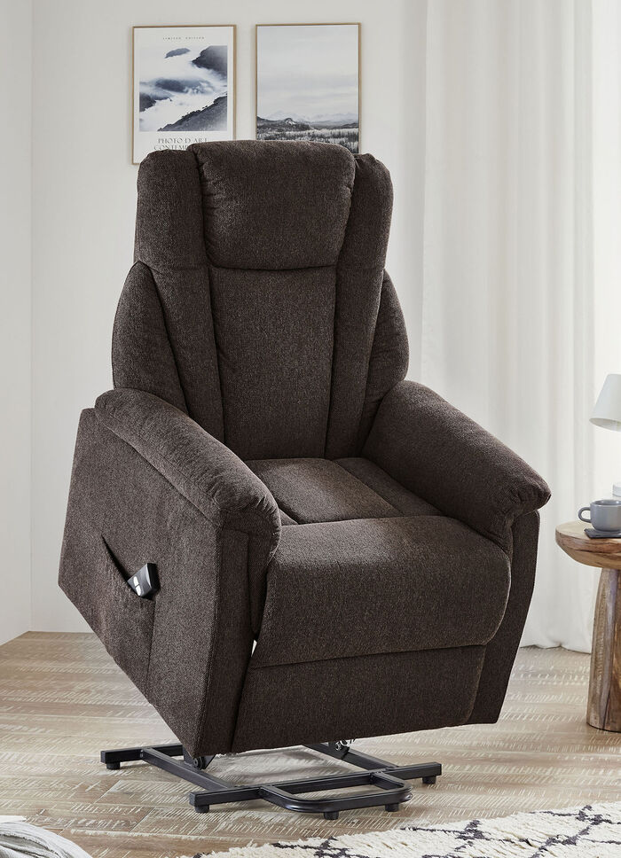 Gemütlicher TV-Sessel mit Motor und Aufstehhilfe BRAUN