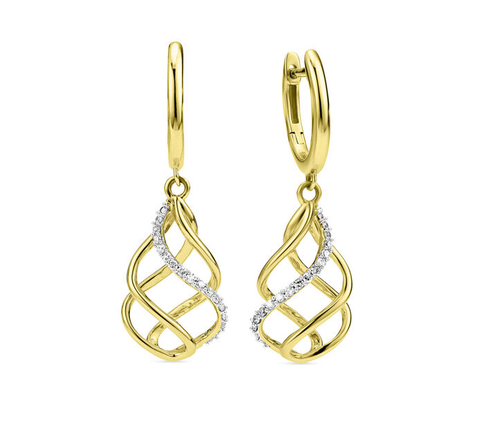 Elegante Creolen mit 34 Diamanten 